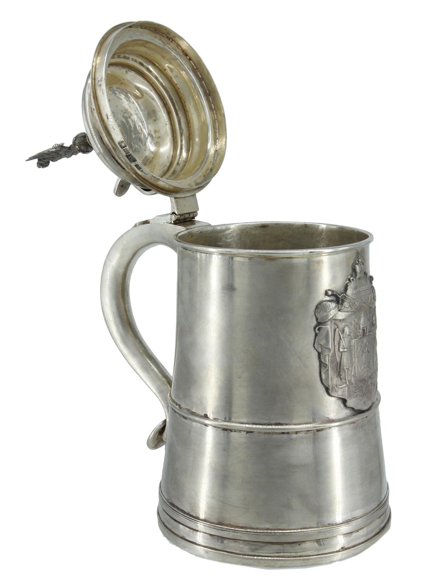 RUSSIAN SILVER TANKARD IMPERIAL WARRANT SAINTS PIC-4